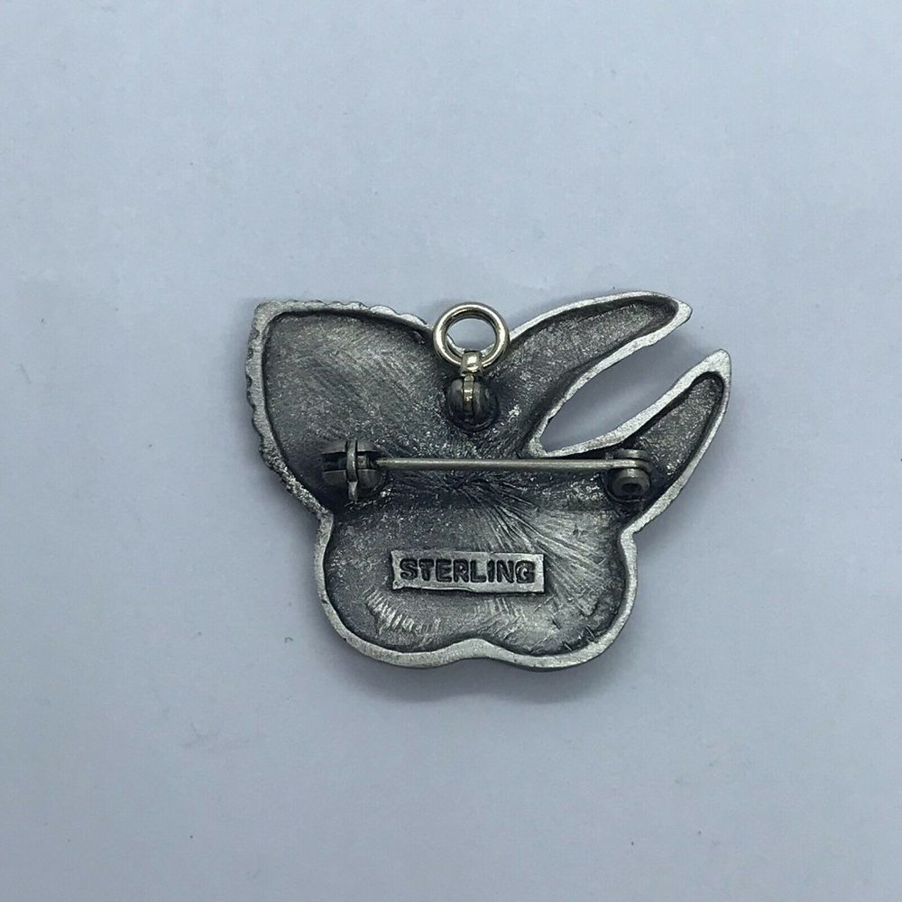 Sterling Silver 925 HLM Brooch/Pendant Helping Hands Leaf Dove Cross Butterfly - Picture 3 of 7